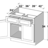 Cyber Grey - 2 Door 2 Drawer Base Cabinet