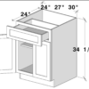 Cyber Grey - Double Doors Base Cabinet