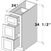 Cyber Grey - Drawer Base Cabinet