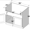 Dove Grey FSB36 - Farmhouse Sink Cabinet