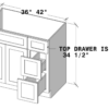 European White Oak — 2 Doors 2 Drawers Vanity Base Cabinet
