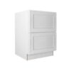 CSW - Craftsman White Shaker 2 Drawer Base Cabinet