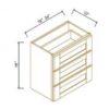 Shaker White WALL THREE DRAWER CABINET
