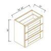 Shaker Jade Green WALL THREE DRAWER CABINET