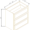 Newtown Origami White WALL THREE DRAWER CABINET