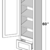 European White Oak — Counter Line Linen Cabinet 15"