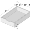 Cabinet Pullout Tray 18"