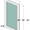 European White Oak — Wall Diagonal Corner Glass