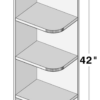 European White Oak — Wall End Shelf Cabinet