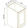 Shaker White BASE FULL HEIGHT DOOR