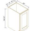 Shaker Jade Green BASE FULL HEIGHT DOOR