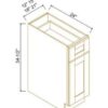 Shaker Gray Finish BASE CABINET