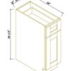 Belmont Gray - Single Door Base Cabinet