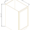 Newtown Jade Green BASE FULL HEIGHT DOOR
