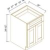 Classic White - Double Doors Base Cabinet