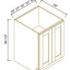 Shaker Jade Green BASE FULL HEIGHT DOOR