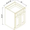 Belmont Gray - Double Doors Base Cabinet