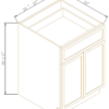 Newtown Silver Gray - Double Doors Base Cabinet