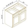 Shaker Jade Green BASE CABINET
