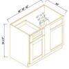 Belmont Gray - Blind Corner Base Cabinet