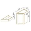 Classic White BASE END ANGLE CABINET