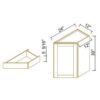 Shaker Jade Green BASE END ANGLE CABINET