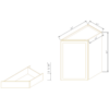 Newtown Origami White BASE END ANGLE CABINET