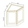 Shaker White BASE END CORNER CABINET