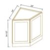 Shaker Jade Green BASE END CORNER CABINET