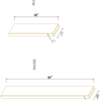 Newtown Origami White Floating Shelf