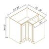Shaker Jade Green - Lazy Susan Corner Base Cabinet