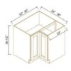 Escada Vintage Wood - Lazy Susan Corner Base Cabinet