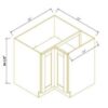 Belmont White BASE EASY REACH CABINET