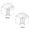 Inset Truffle Brown - Lazy Susan Corner Base Cabinet