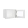 Wall Glass Door Cabinet with Finished Interior 15" x 12"