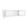 Wall Glass Door Cabinet with Finished Interior 27" x 12"