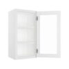 Bristol Linen Wall Open Frame Glass Door Cabinet 15"W x 30"H