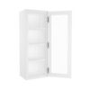 Bristol Linen Wall Open Frame Glass Door Cabinet 15"W x 42"H