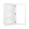 Bristol Linen Wall Open Frame Glass Door Cabinet 18"W x 36"H