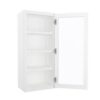 Bristol Linen Wall Open Frame Glass Door Cabinet 18"W x 42"H