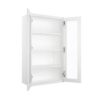 Bristol Linen Wall Open Frame Glass Door Cabinet 24"W x 42"H