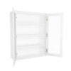 Bristol Linen Wall Open Frame Glass Door Cabinet 30"W x 42"H