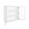 Bristol Linen Wall Open Frame Glass Door Cabinet 36"W x 36"H