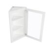 Bristol Linen Angle Wall Open Frame Glass Door Cabinet 12"W x 30"H