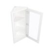 Bristol Linen Angle Wall Open Frame Glass Door Cabinet 12"W x 36"H