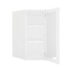 Bristol Linen Wall Diagonal Open Frame Glass Door Cabinet 24"W x 36"H