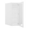 Bristol Linen Wall Diagonal Open Frame Glass Door Cabinet 24"W x 42"H