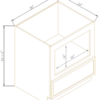 Newtown Silver Gray MICROWAVE BASE CABINET