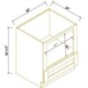 Belmont Gray MICROWAVE BASE CABINET