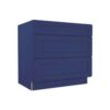 Navy Blue Shaker Three Drawer Base Cabinet 36"